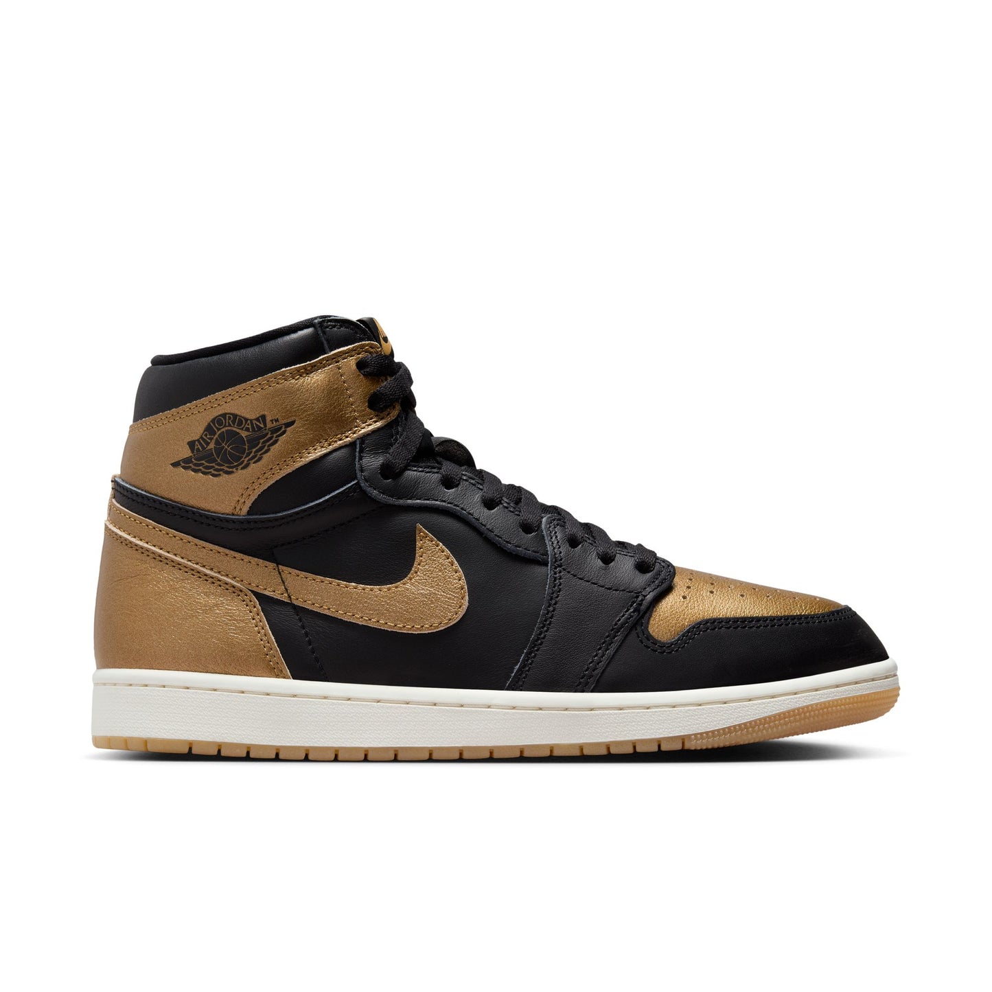 JORDAN 1 RETRO HIGH OG 'BLACK AND GOLD' - BLACK/METALLIC GOLD/SAIL