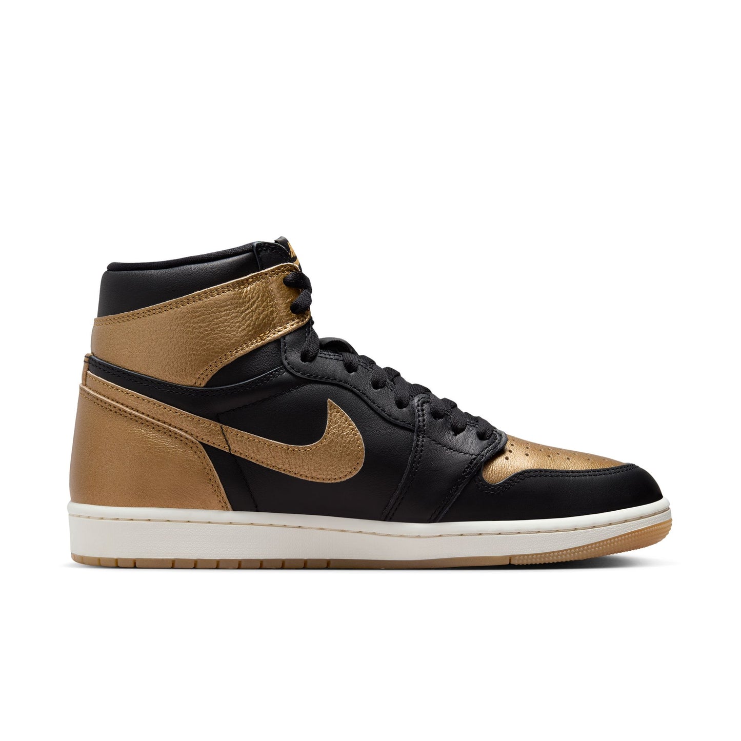 JORDAN 1 RETRO HIGH OG 'BLACK AND GOLD' - BLACK/METALLIC GOLD/SAIL