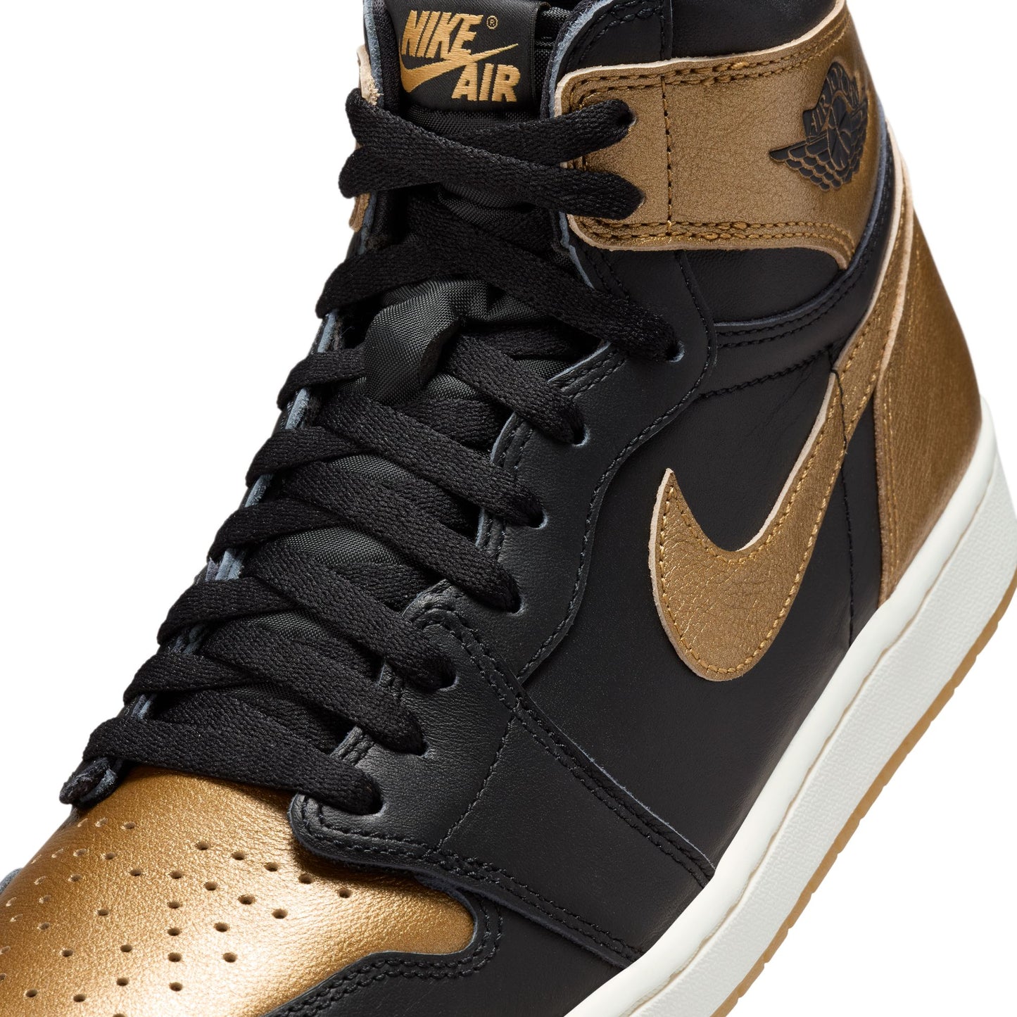 JORDAN 1 RETRO HIGH OG 'BLACK AND GOLD' - BLACK/METALLIC GOLD/SAIL