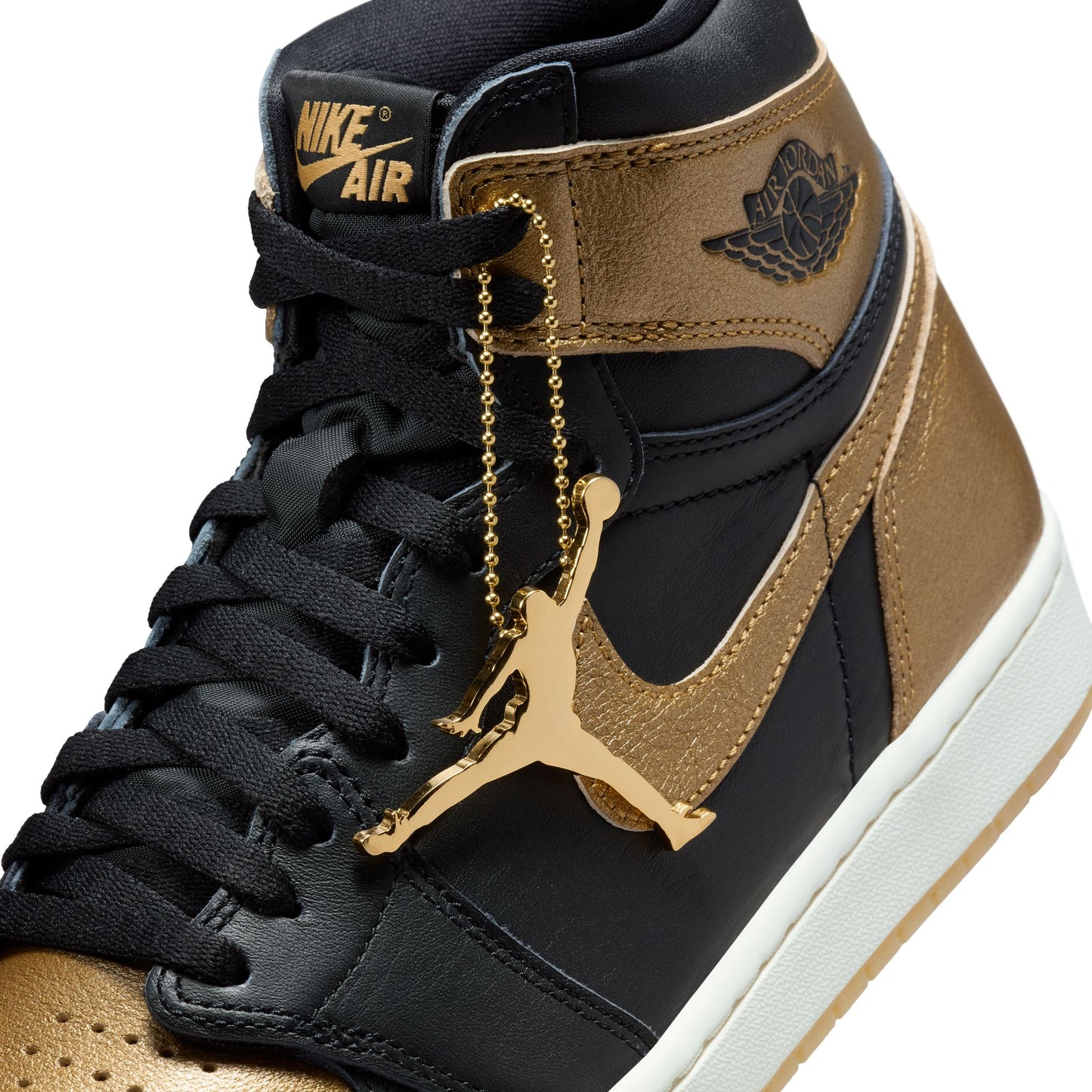 JORDAN 1 RETRO HIGH OG 'BLACK AND GOLD' - BLACK/METALLIC GOLD/SAIL