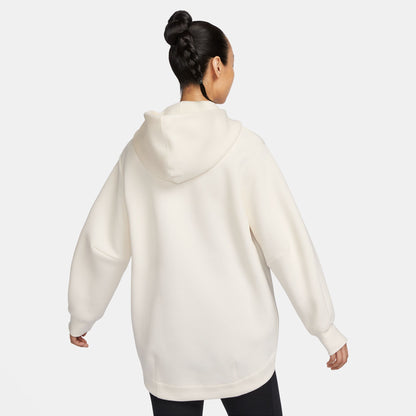 NSW TECH FLEECE Oversized Full-Zip Hoodie Cape - PALE IVORY/BLACK