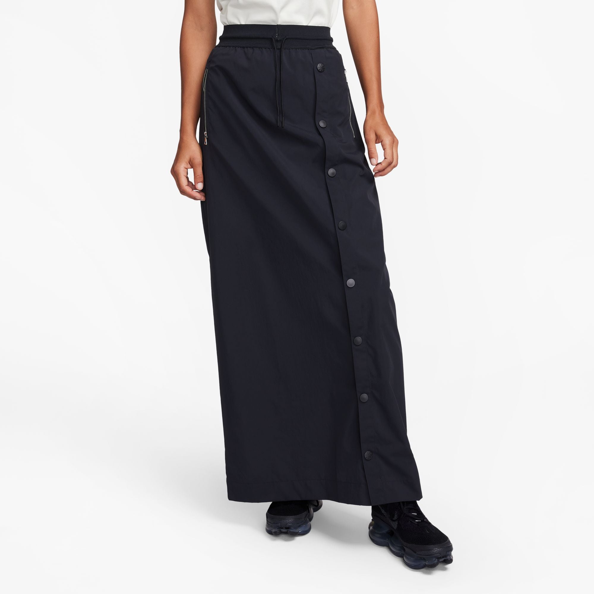 NSW TECH PACK REPEL HIGH-WAISTED MAXI SKIRT - BLACK/ANTHRACITE/ANTHRACITE