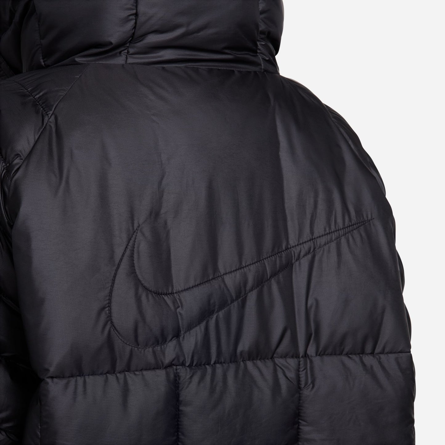 NSW SWOOSH PUFFER PRIMALOFT® JACKET - BLACK/WHITE