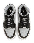 JORDAN 1 MID SE - BLACK/METALLIC SILVER/LT SMOKE GREY/SAIL