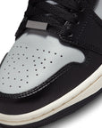 JORDAN 1 MID SE - BLACK/METALLIC SILVER/LT SMOKE GREY/SAIL