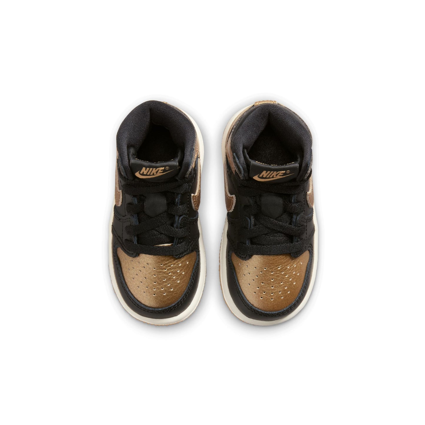 JORDAN 1 RETRO HIGH OG 'BLACK AND GOLD' (TD) - BLACK/METALLIC GOLD/SAIL