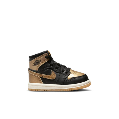 JORDAN 1 RETRO HIGH OG 'BLACK AND GOLD' (TD) - BLACK/METALLIC GOLD/SAIL