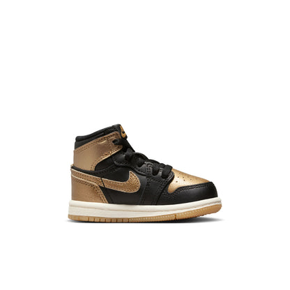 JORDAN 1 RETRO HIGH OG 'BLACK AND GOLD' (TD) - BLACK/METALLIC GOLD/SAIL