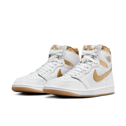 JORDAN 1 RETRO HIGH OG 'WHITE AND GOLD' - WHITE/METALLIC GOLD/GUM LIGHT BROWN