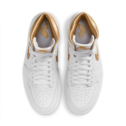 JORDAN 1 RETRO HIGH OG 'WHITE AND GOLD' - WHITE/METALLIC GOLD/GUM LIGHT BROWN