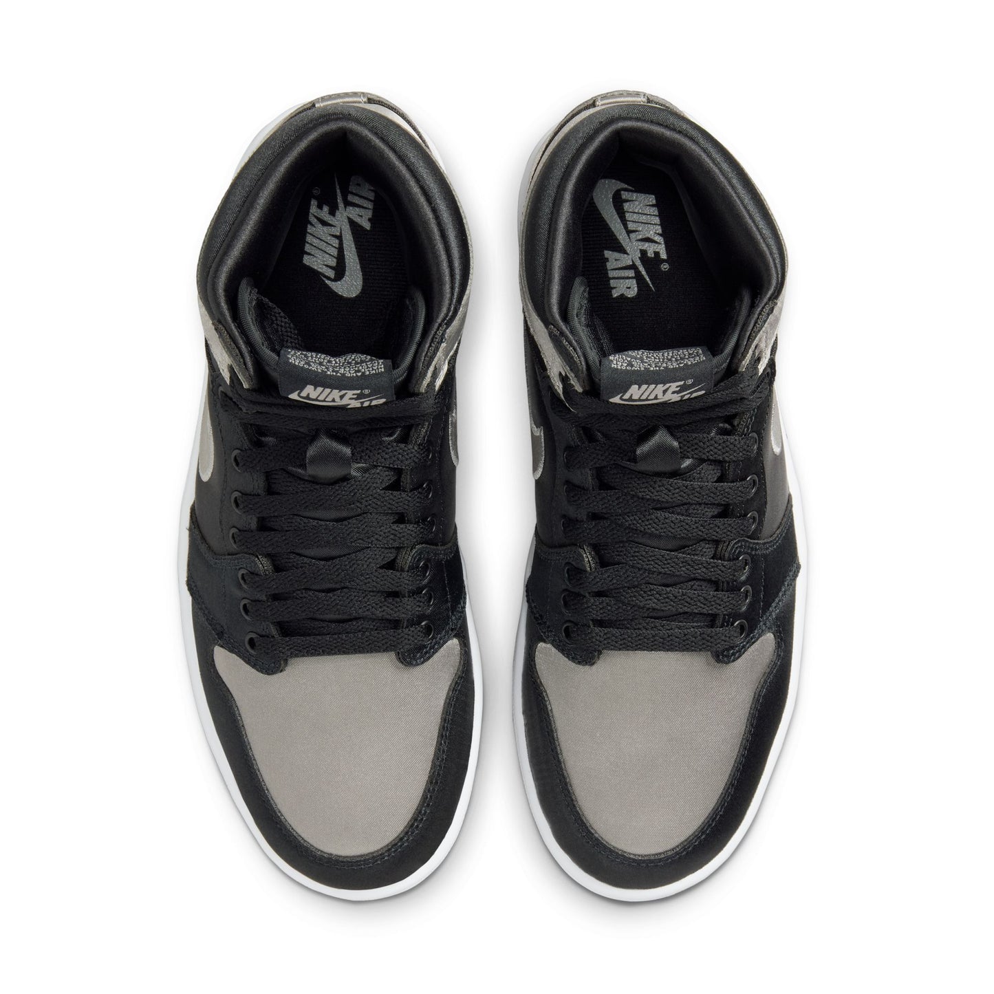 JORDAN 1 RETRO HI OG 'SATIN SHADOW' - BLACK/MEDIUM GREY/WHITE