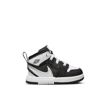 JORDAN 1 MID EASYON (TD) - BLACK/WHITE