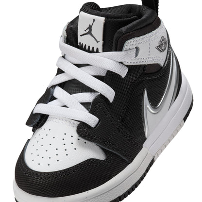 JORDAN 1 MID EASYON (TD) - BLACK/WHITE