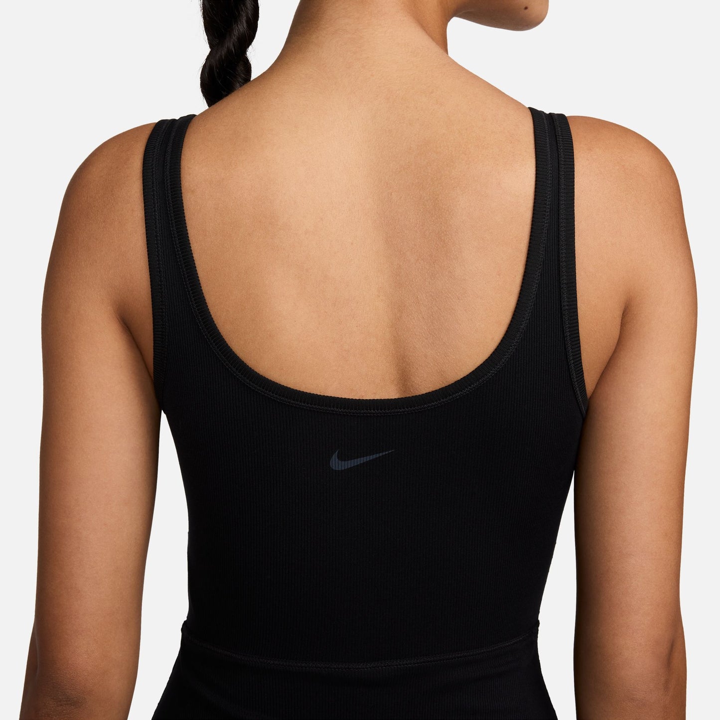 NIKE ONE DRI-FIT CAPSULE DRESS - BLACK/LT OREWOOD BRN/COOL GREY