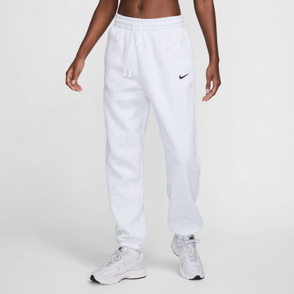 NSW PHOENIX FLEECE HIGH-WAISTED OVERSIZED SWEATPANTS - BIRCH HEATHER/BLACK