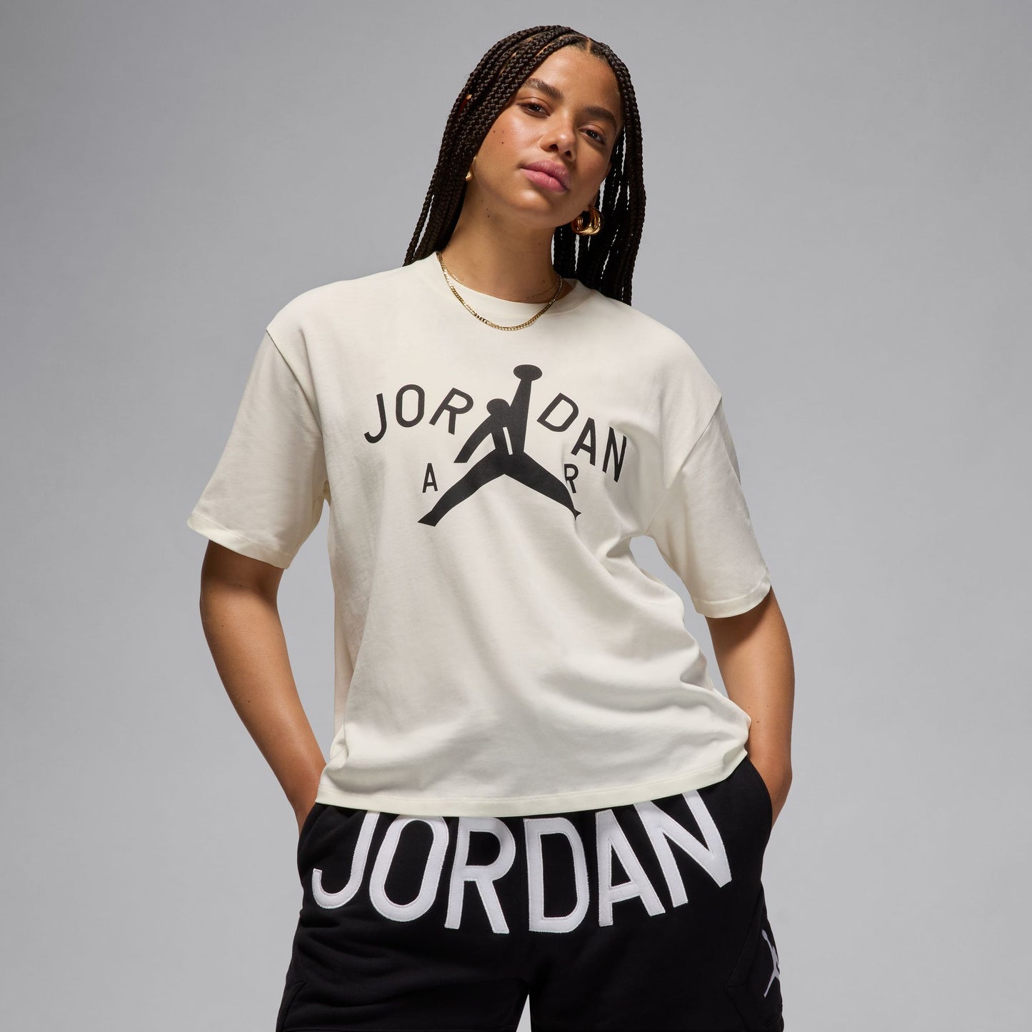 JORDAN X NINA CHANEL ABNEY T-SHIRT - SAIL