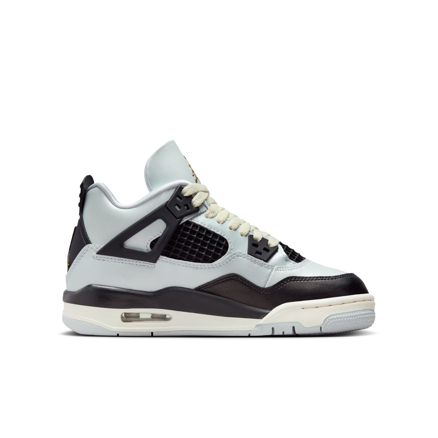 JORDAN 4 RETRO 'PURE PLATINUM' (GS) - PURE PLATINUM/METALLIC GOLD/BLACK/SAIL