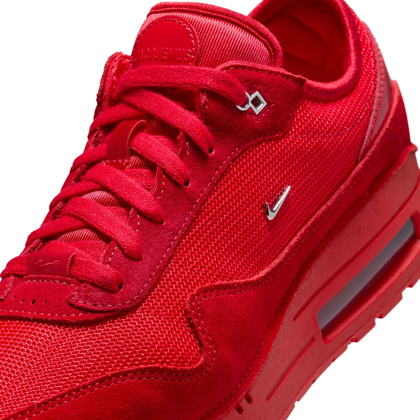 JACQUEMUS X NIKE AIR MAX 1 SP 'UNIVERSITY RED' - UNIVERSITY RED/METALLIC SILVER