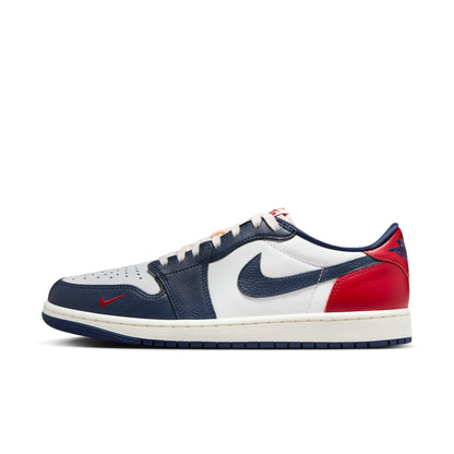 JORDAN 1 RETRO LOW OG 'HOWARD UNIVERSITY' - SUMMIT WHITE/GYM RED/MIDNIGHT NAVY