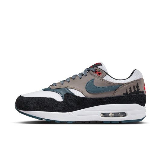 Air Max 1 PRM - 'Treeline' - White/Slate Blue/Black/Soft Grey