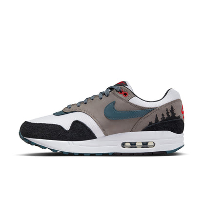 Air Max 1 PRM - 'Treeline' - White/Slate Blue/Black/Soft Grey