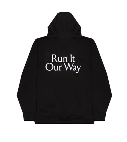 Run It Our Way Unisex Hoodie - Black