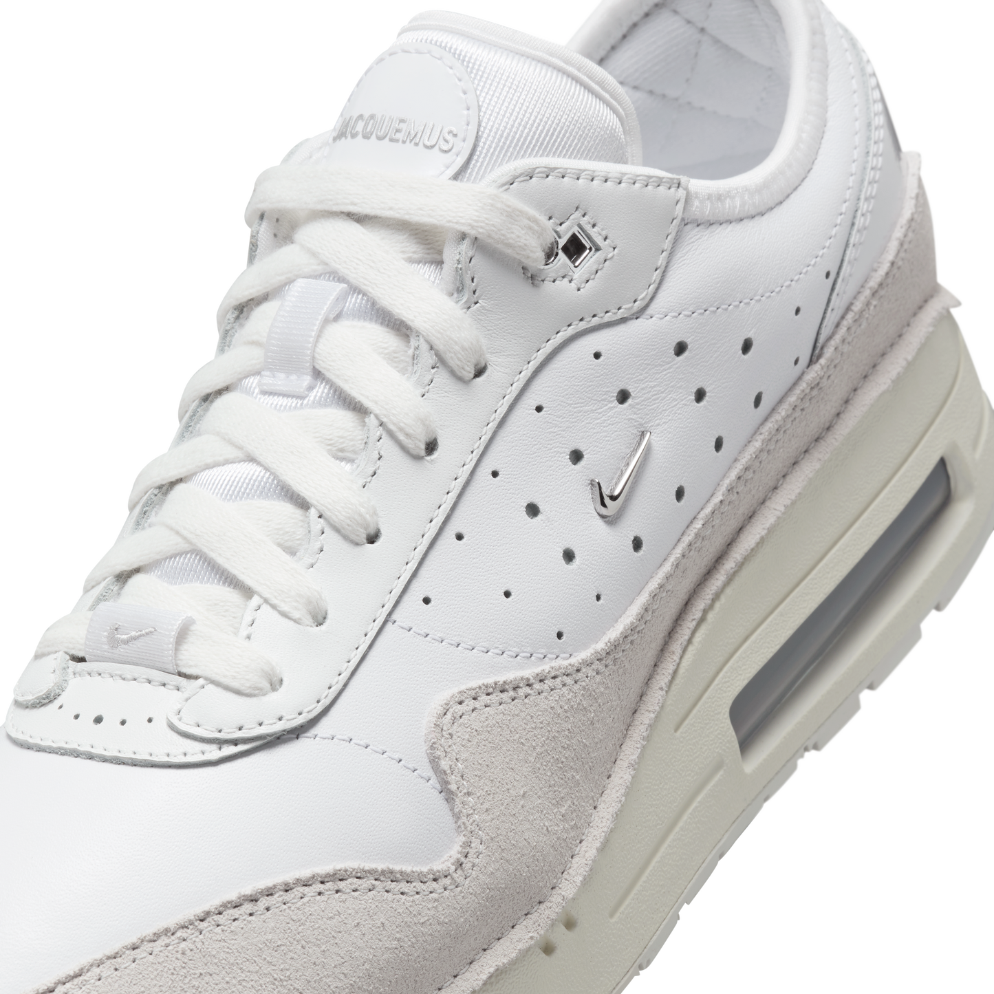 JACQUEMUS X NIKE AIR MAX 1 SP 'SUMMIT WHITE' - SUMMIT WHITE/METALLIC SILVER/SAIL