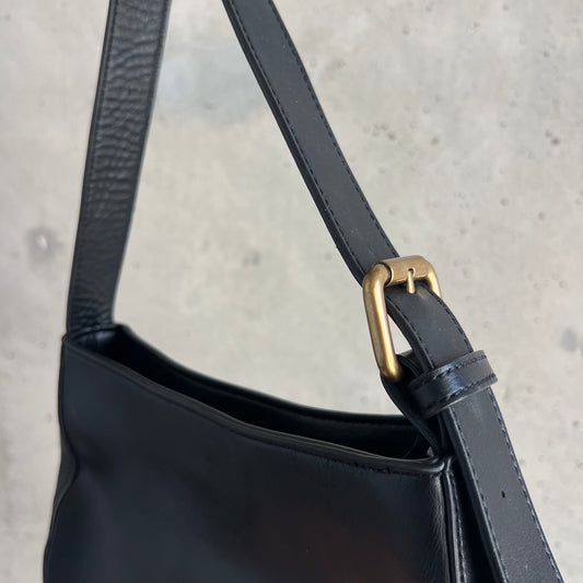 vintage leather buckle purse