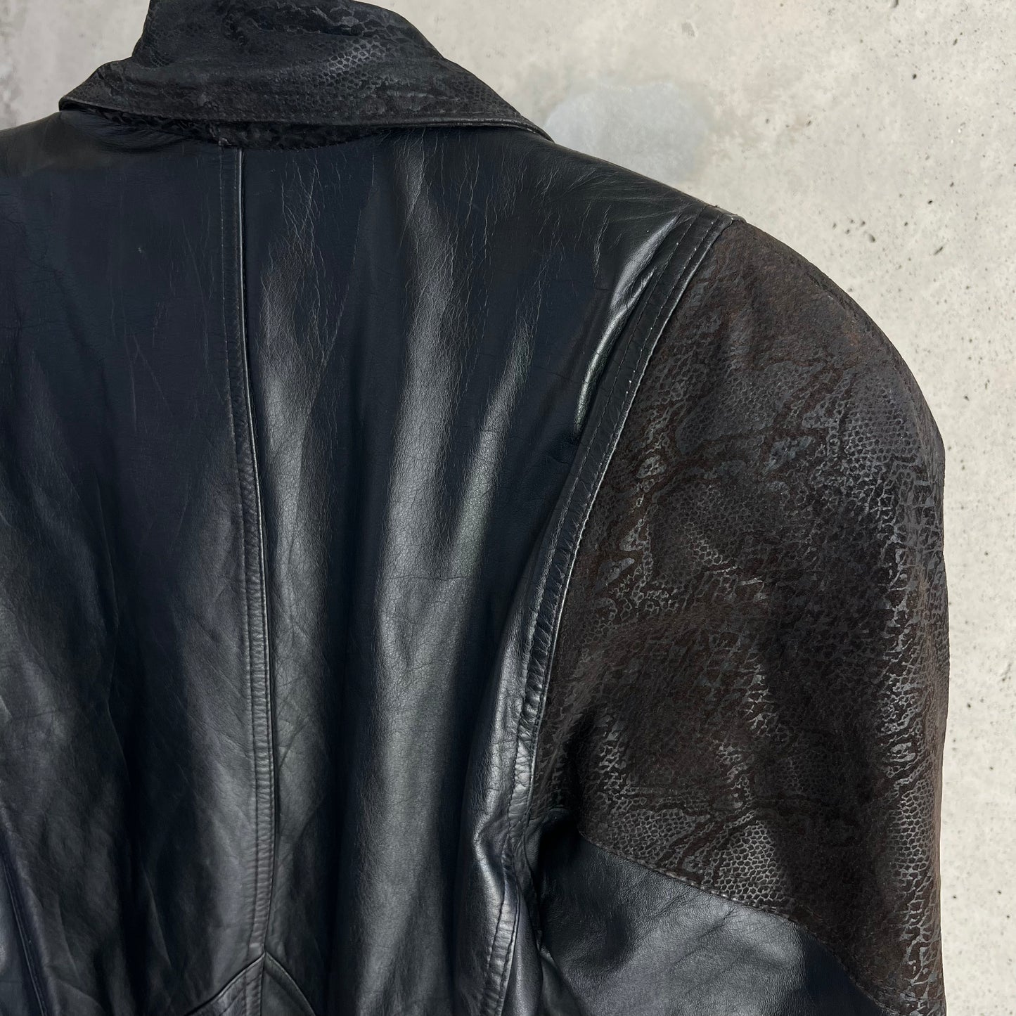 vintage 80s leather trench