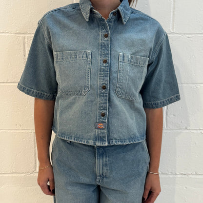 DENIM WORK SHIRT - LIGHT WASH