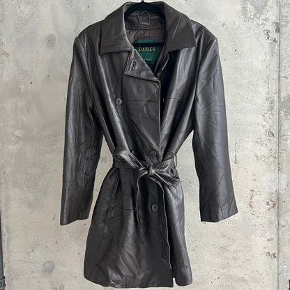 vintage danier leather trench coat