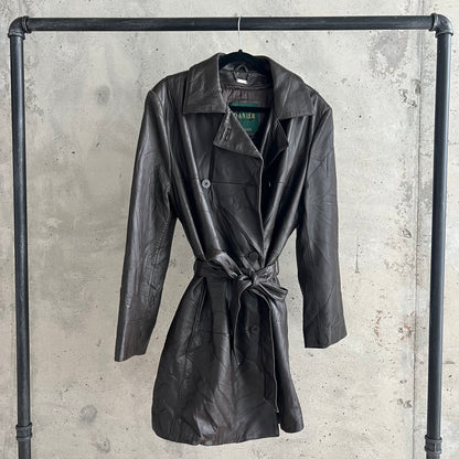 vintage danier leather trench coat