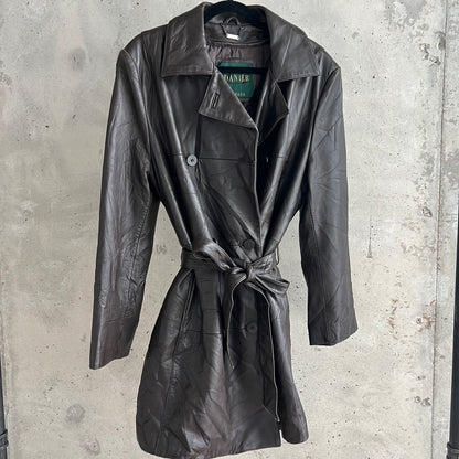 vintage danier leather trench coat
