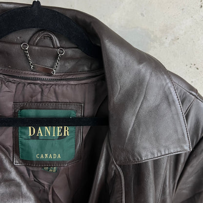 vintage danier leather trench coat