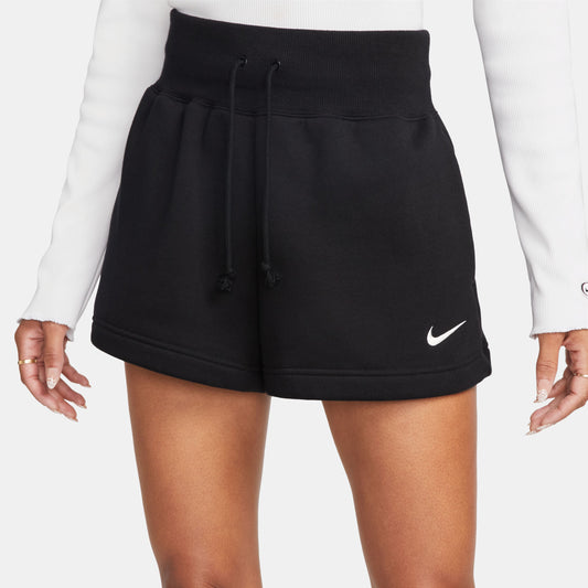 NSW Phoenix Fleece High-Waisted Shorts - Black