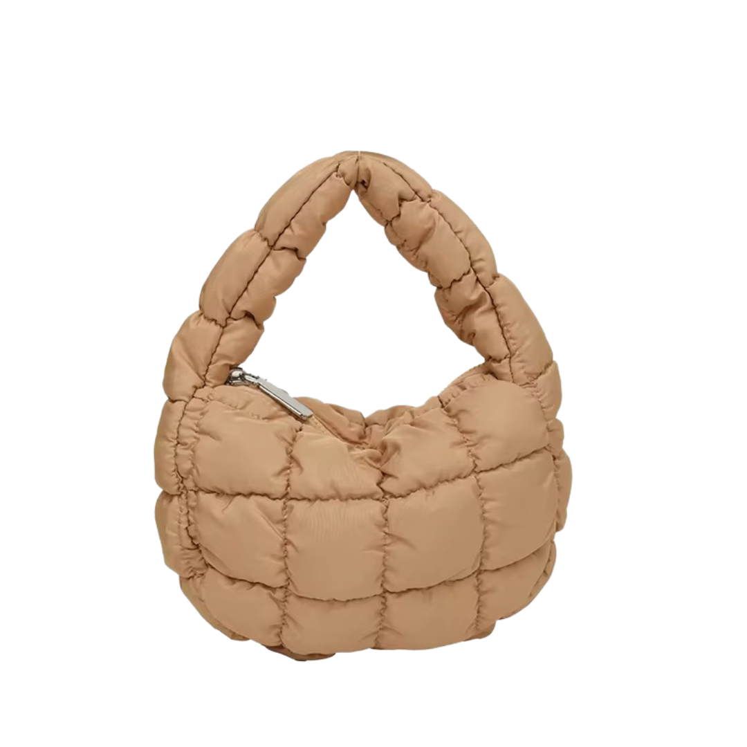 Mini Puffer Bag - Tan