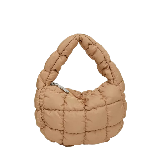 Mini Puffer Bag - Tan