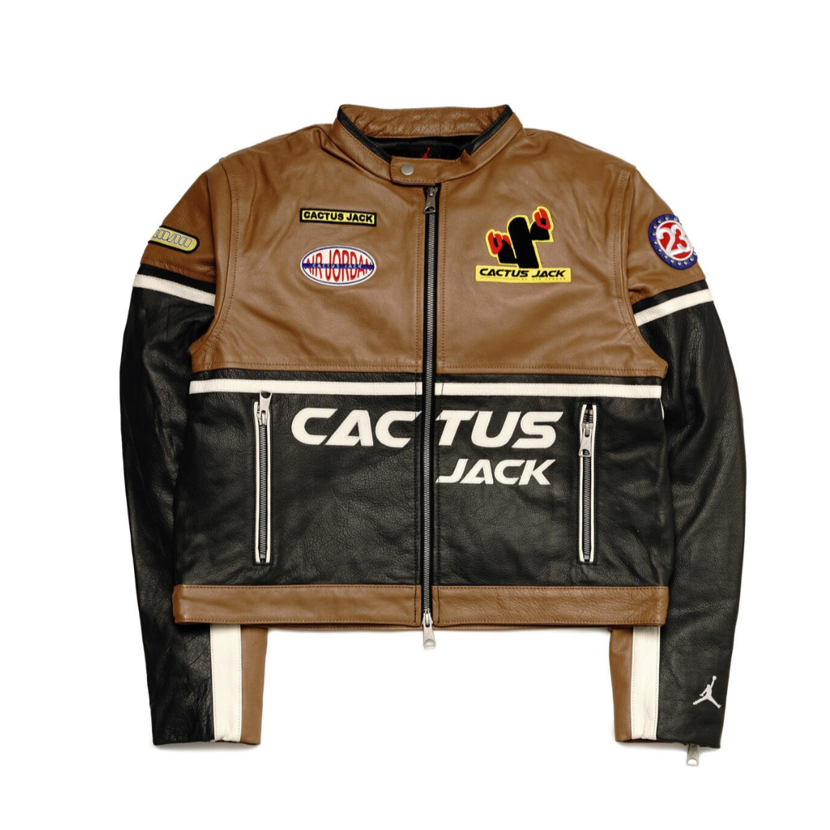 Jordan x Travis Scott Leather Jacket - Archaeo Brown/Dark Smoke Grey/Sail