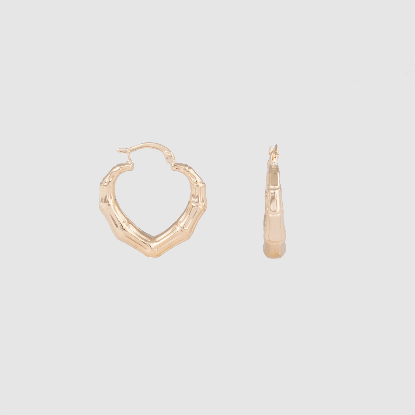 Bamboo Heart Hoops