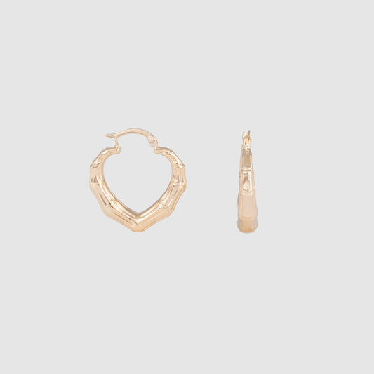 Bamboo Heart Hoops