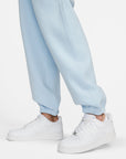 Solo Swoosh Fleece Sweatpants - Light Blue/White