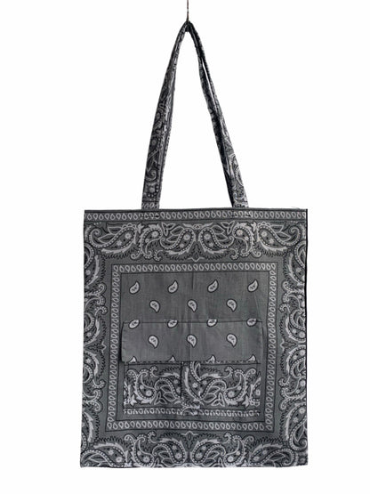 Bandana Cargo Pocket Tote-MAKEWAY