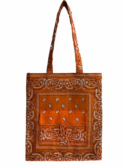 Bandana Cargo Pocket Tote-MAKEWAY