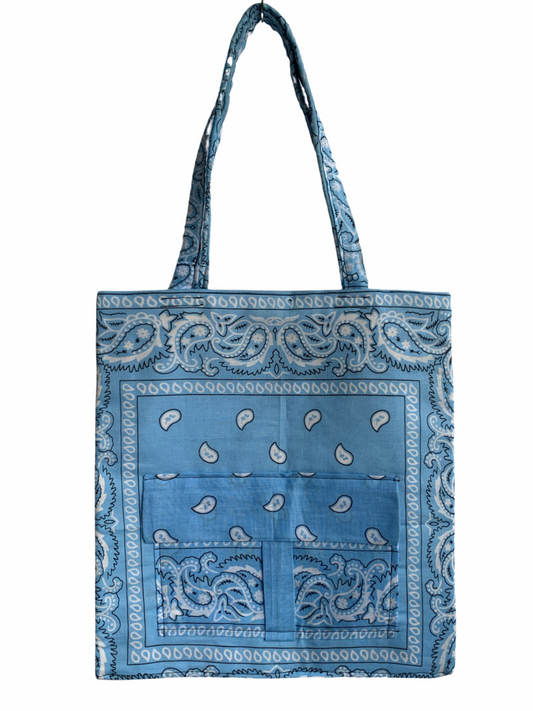 Bandana Cargo Pocket Tote-MAKEWAY