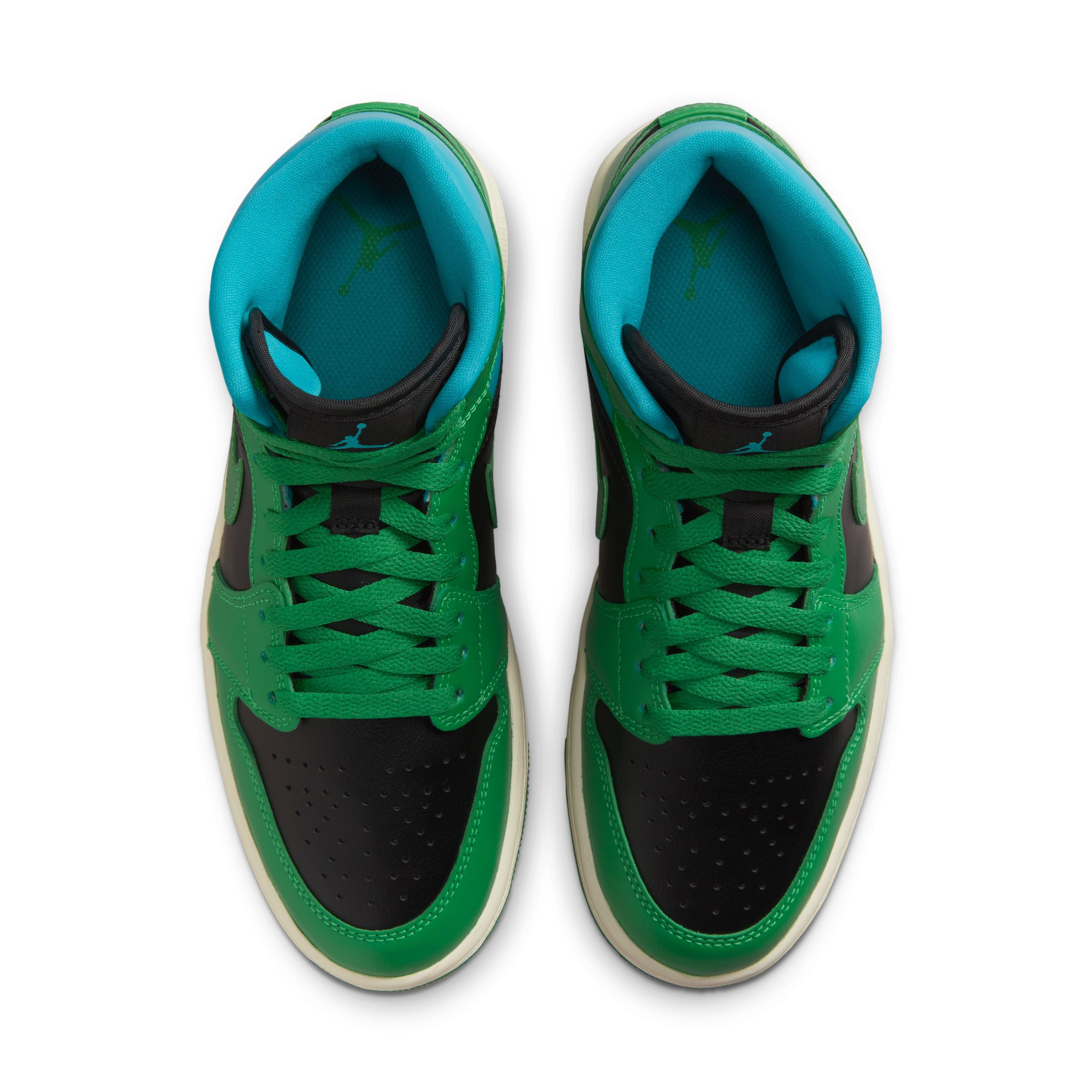 Jordan 1 Mid - &#39;Lucky Green&#39; - Black/Lucky Green/Aquatone/Sail