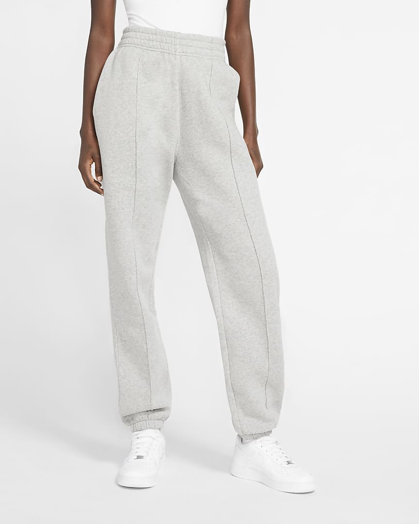 Essential Collection Fleece Trousers - Heather Grey/White